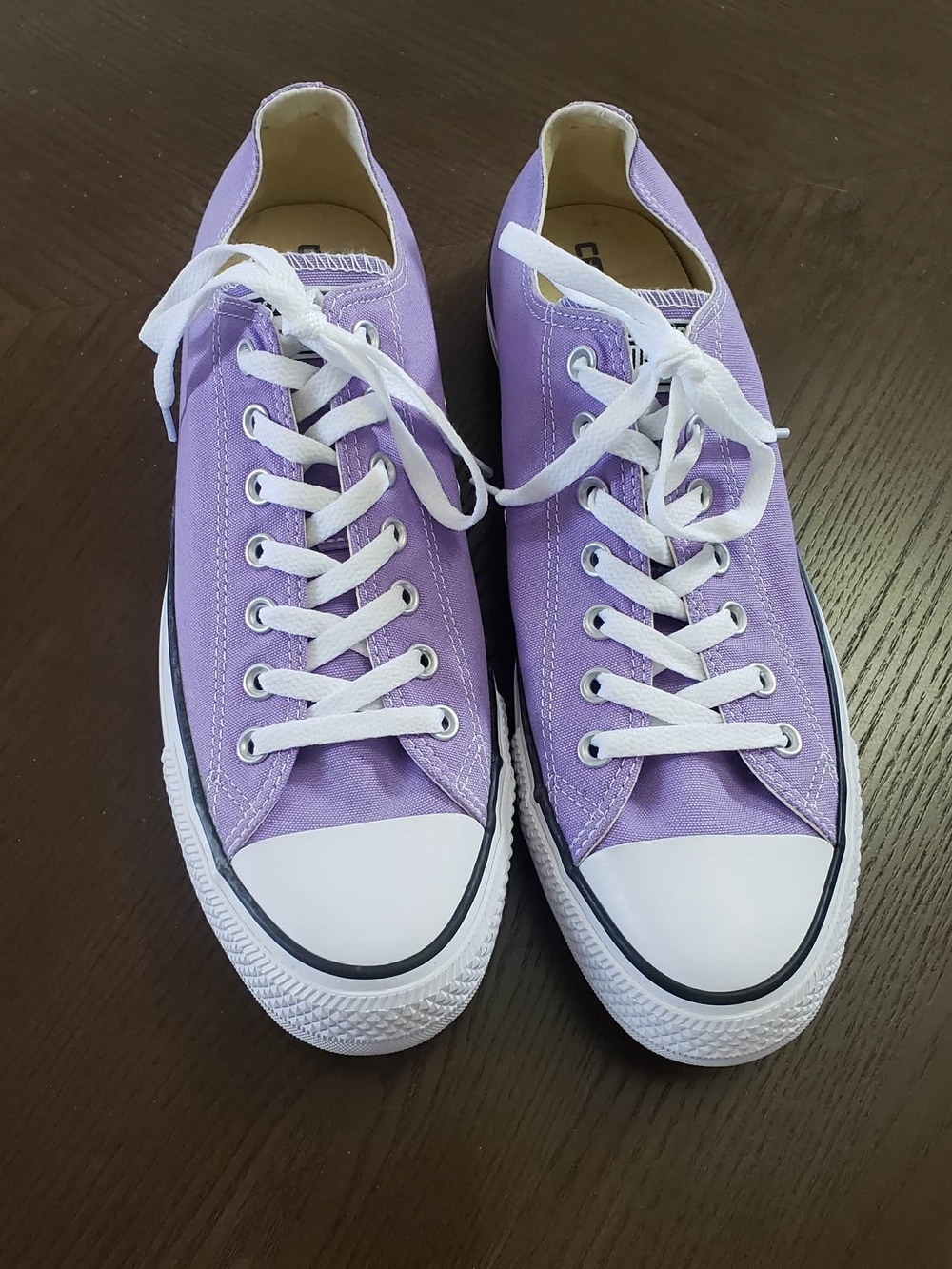 Converse Lavender Canvas Low-Top Sneakers with White Laces Men's Size 11 - Picture 2 of 9